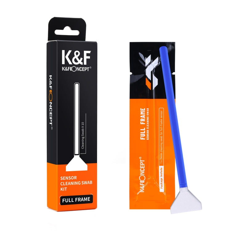 K&F CONCEPT SKU.1698 10pcs Cleaning Swabs Brush Kit Full-Frame Sensor Swabs For Nikon Canon Sony DSLR Camera