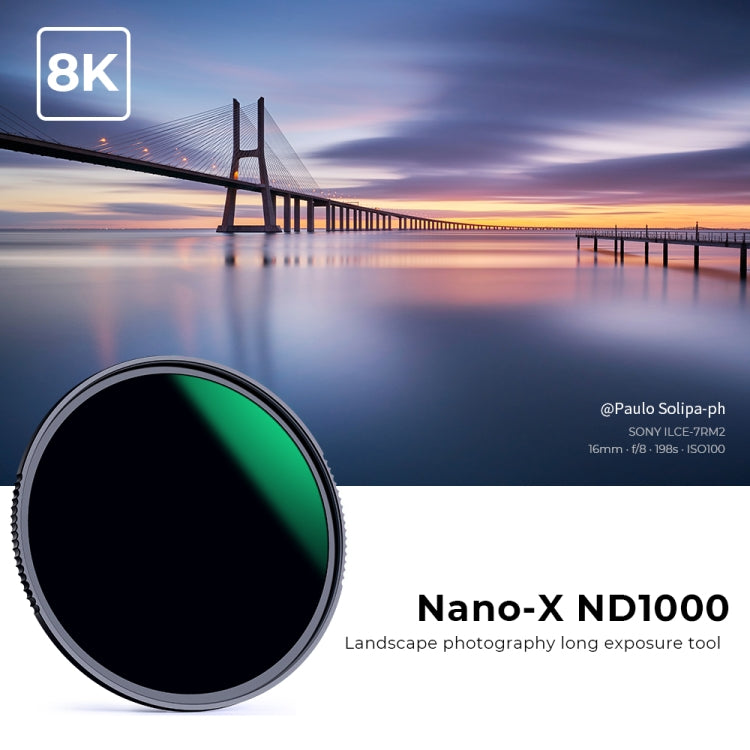 K&F CONCEPT KF01.1238 Nano-X MRC ND1000 Lens Filter 10 Stops Neutral Density Filter My Store