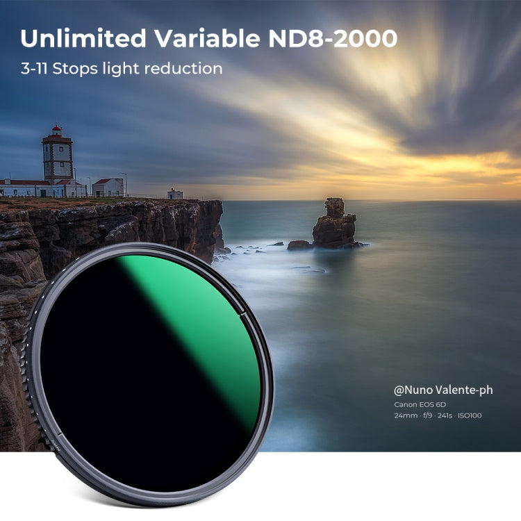 K&F CONCEPT KF01.1361 82mm Variable ND8-ND2000 ND Filter