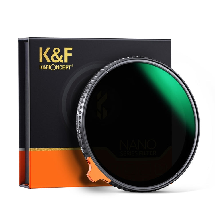 K&F CONCEPT KF01.1619 82mm ND2 To ND400 Variable Adjustable Camera Lens Filter With Orange Putter My Store