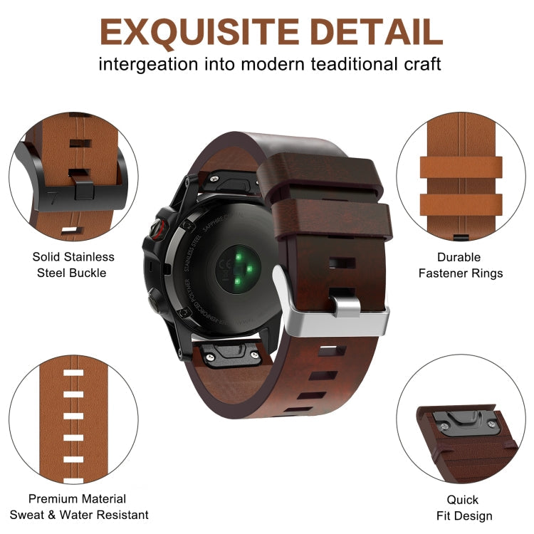 26mm Leather Steel Buckle Watch Band, Series 2