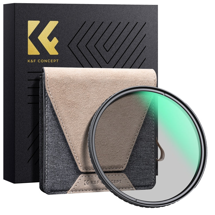 K&F CONCEPT KF01.1990 82mm Nano-X PRO Series CPL Filter HD Ultra-Thin Copper Frame 36-Layer Coating Anti-Reflection Green Film