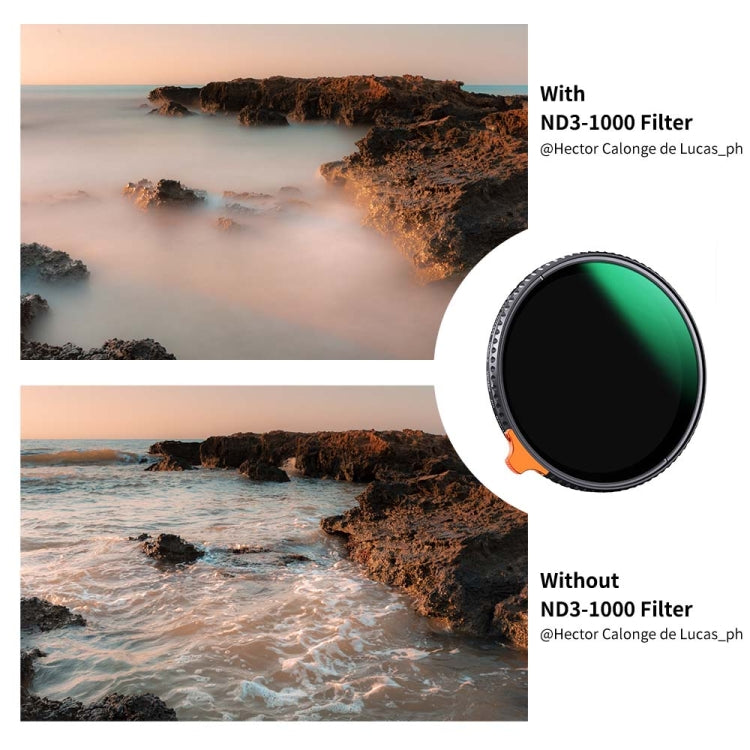 K&F CONCEPT KF01.2012 Nano-X Series 82mm ND3~ND1000 Ultra-thin Adjustable ND Filter HD Anti-Reflection Green Film With Lever My Store