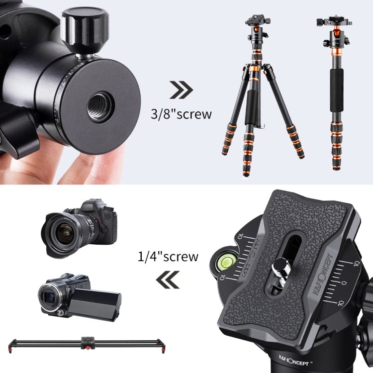 K&F CONCEPT KF31.029V3 Camera Tripod Ball Head with 1/4 inch Quick Release Plate, Load 8kg My Store