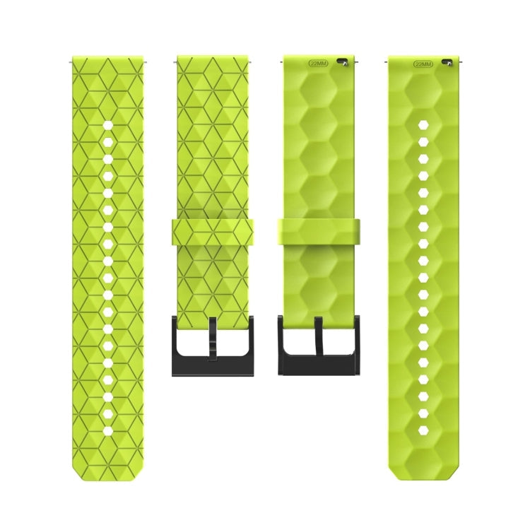 20mm Football Pattern Solid Color Silicone Watch Band, Series 1-Reluova