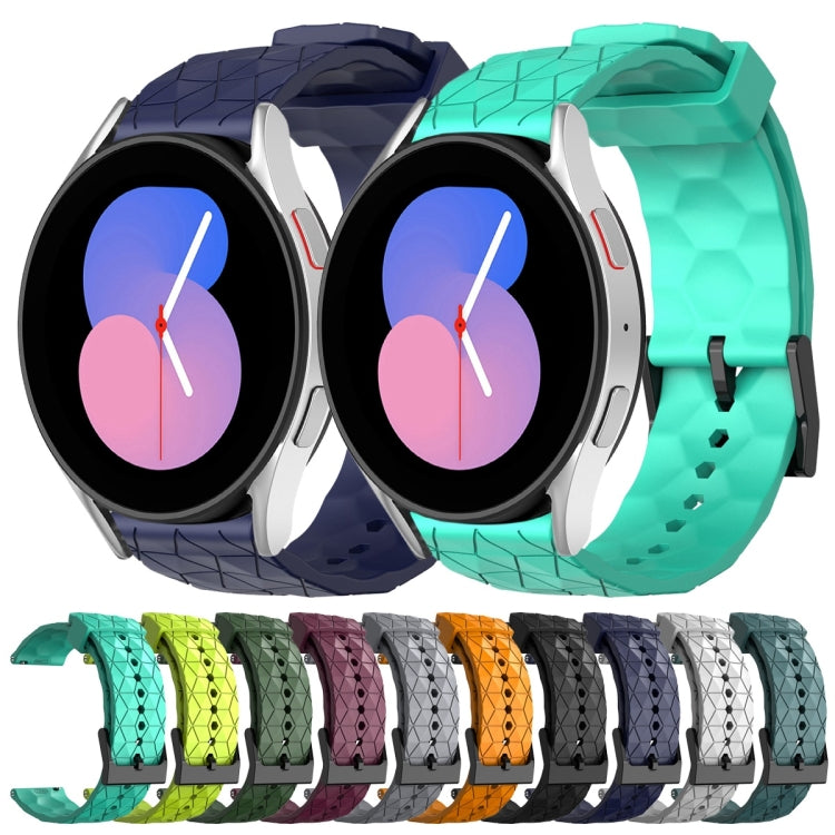 20mm Football Pattern Solid Color Silicone Watch Band, Series 3-Reluova