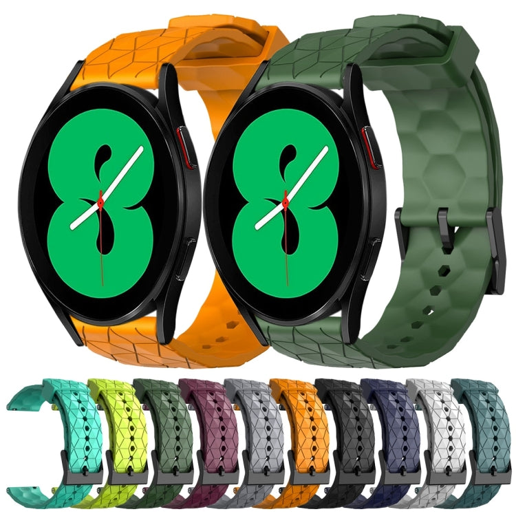 20mm Football Pattern Solid Color Silicone Watch Band, Series 1-Reluova