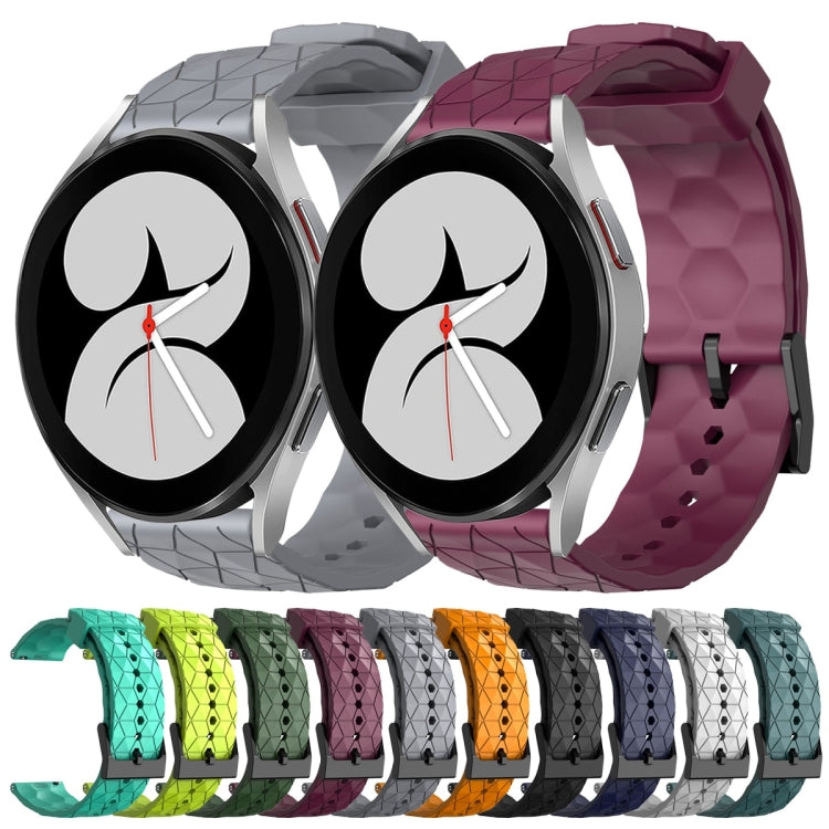 20mm Football Pattern Solid Color Silicone Watch Band, Series 4-Reluova