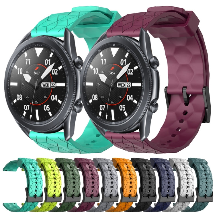 22mm Football Pattern Solid Color Silicone Watch Band, Series 1-Reluova