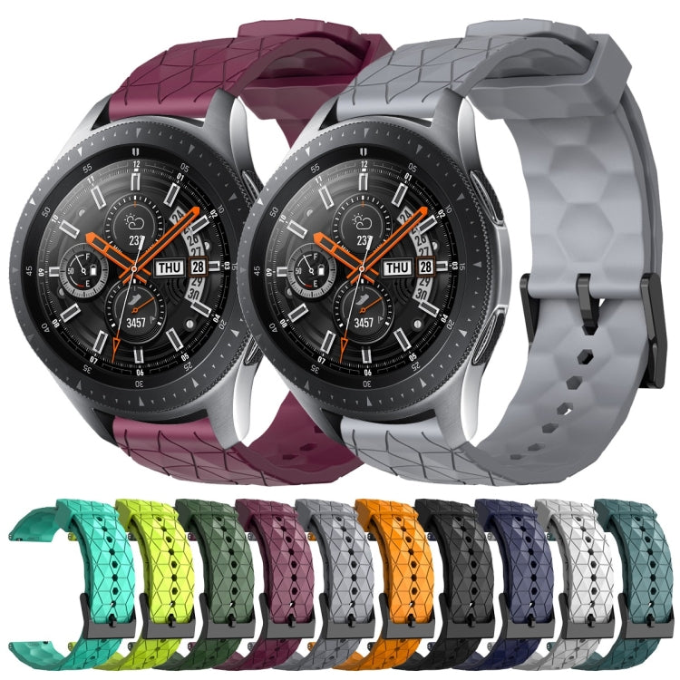 22mm Football Pattern Solid Color Silicone Watch Band, Series 2-Reluova