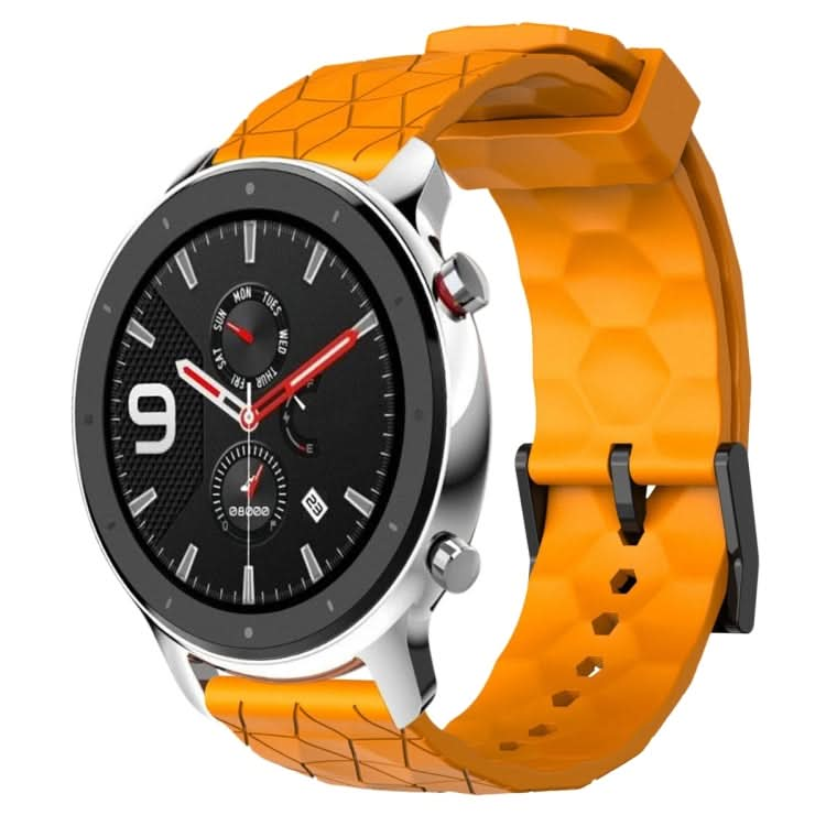 22mm Football Pattern Solid Color Silicone Watch Band, Series 1