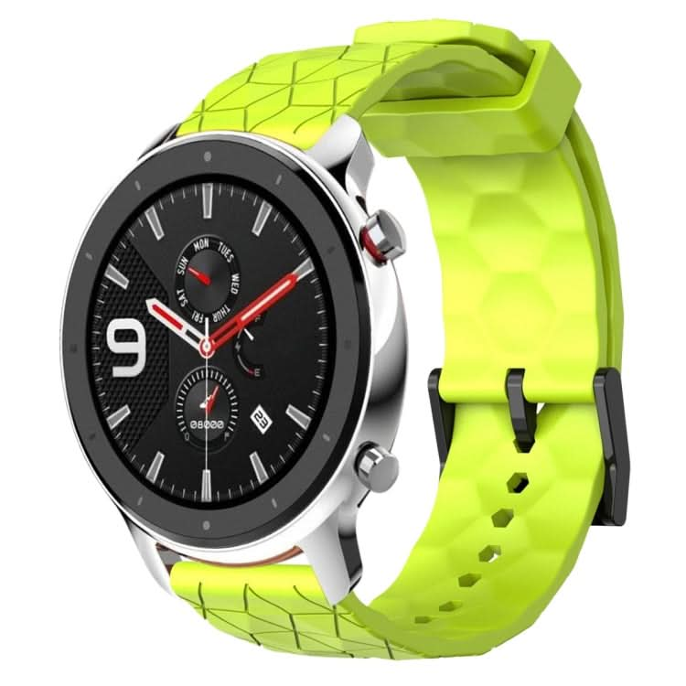 22mm Football Pattern Solid Color Silicone Watch Band, Series 1