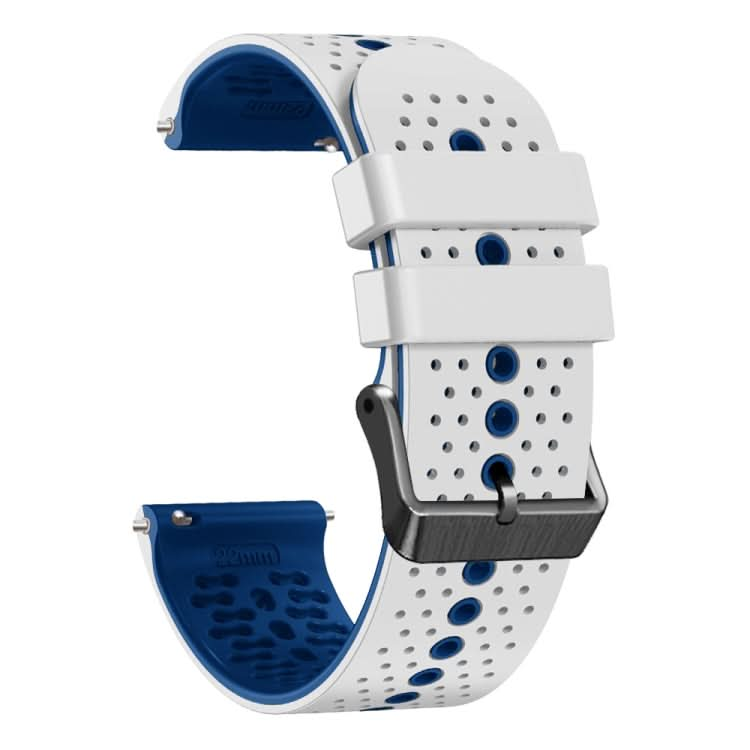 22mm Perforated Two-Color Silicone Watch Band, Series 1