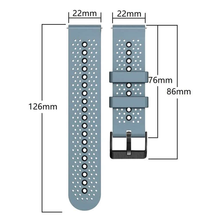 22mm Perforated Two-Color Silicone Watch Band, Series 2