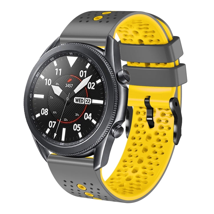 22mm Perforated Two-Color Silicone Watch Band, Series 1-Reluova