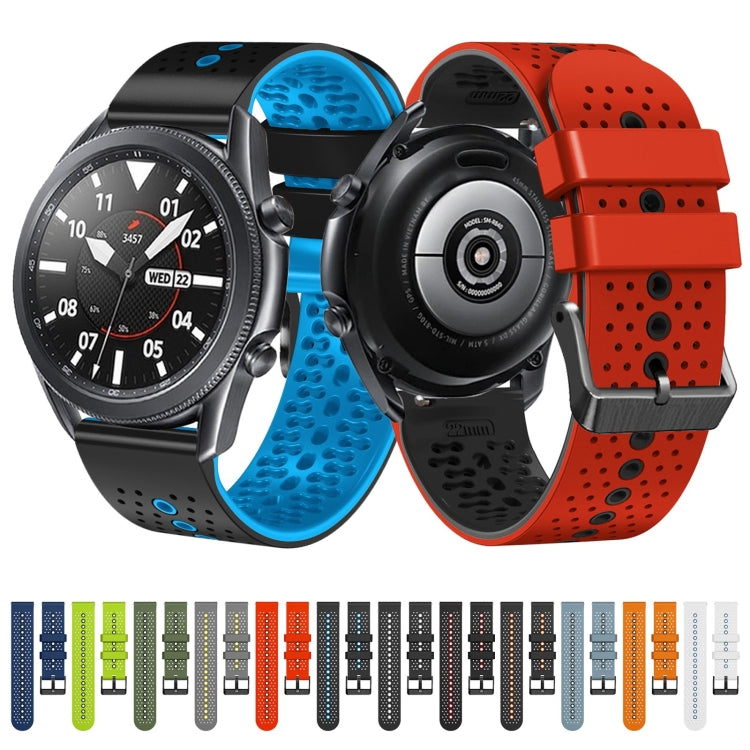 22mm Perforated Two-Color Silicone Watch Band, Series 1-Reluova