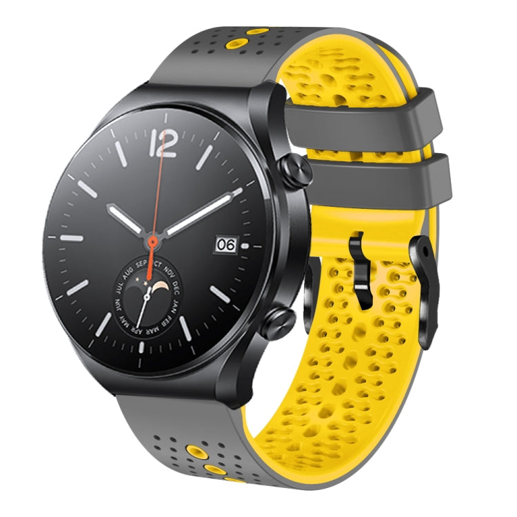 22mm Perforated Two-Color Silicone Watch Band, Series 2-Reluova