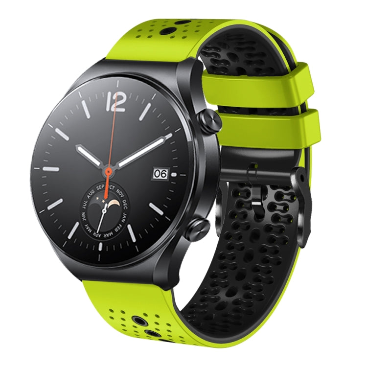 22mm Perforated Two-Color Silicone Watch Band, Series 2-Reluova