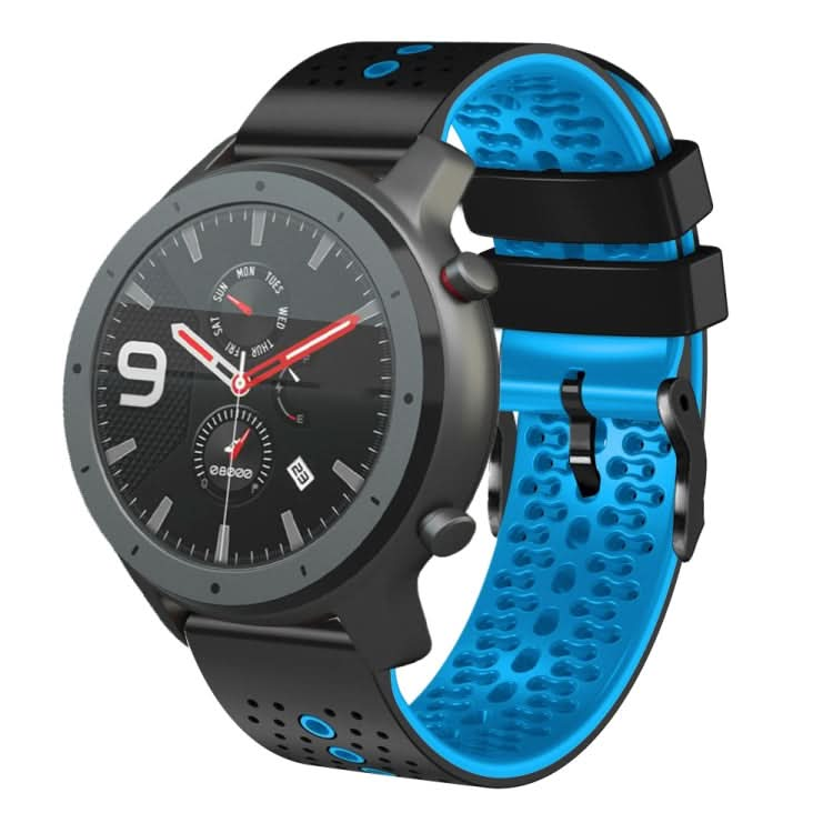 22mm Perforated Two-Color Silicone Watch Band, Series 2-Reluova