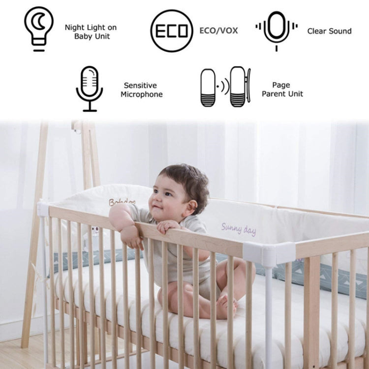 DBM-8 Wireless Audio Two-way Talk Back Baby Monitor, Intercom Sound Alert for Infant Reluova