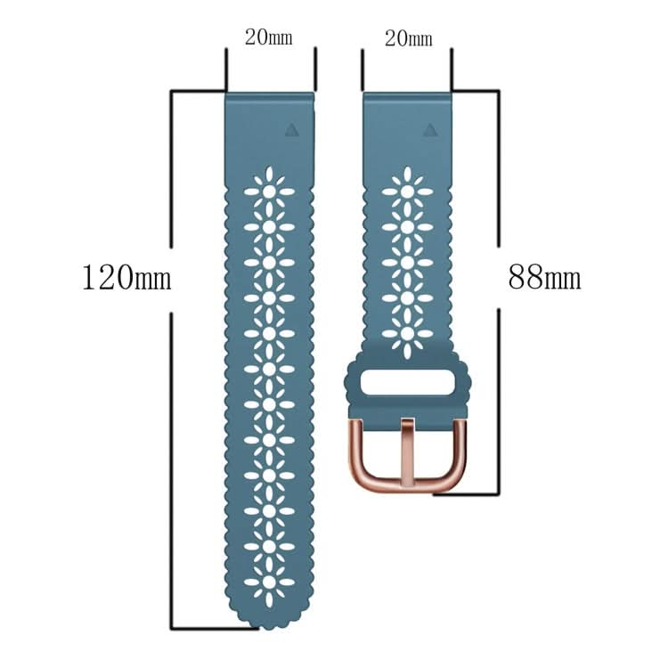 20mm Lady's Silicone Watch Band With Lace Punch, Series 2-Reluova