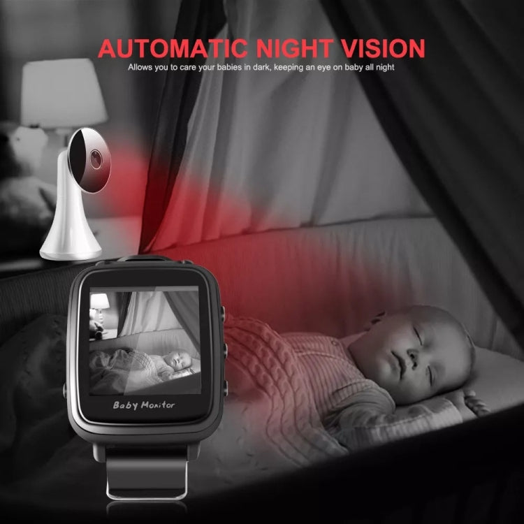 VB606 Smart Watch Style Baby Monitor Portable 2.4Ghz Wireless Video Baby Cry Alarm Mic Camera