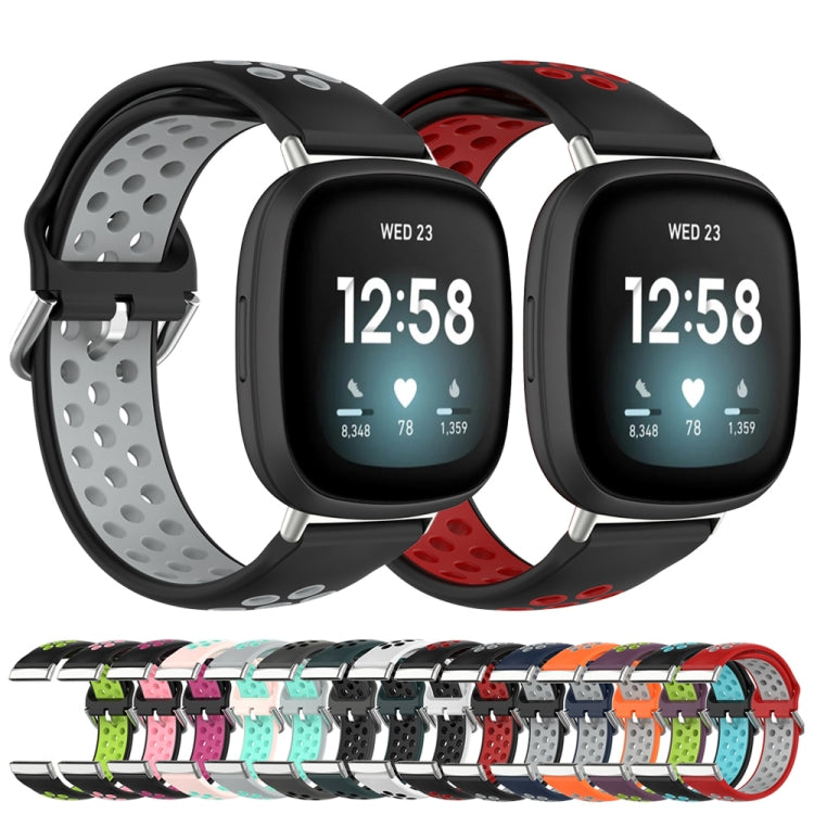 Two-Color Perforated Breathable Silicone Watch Band, Series 2