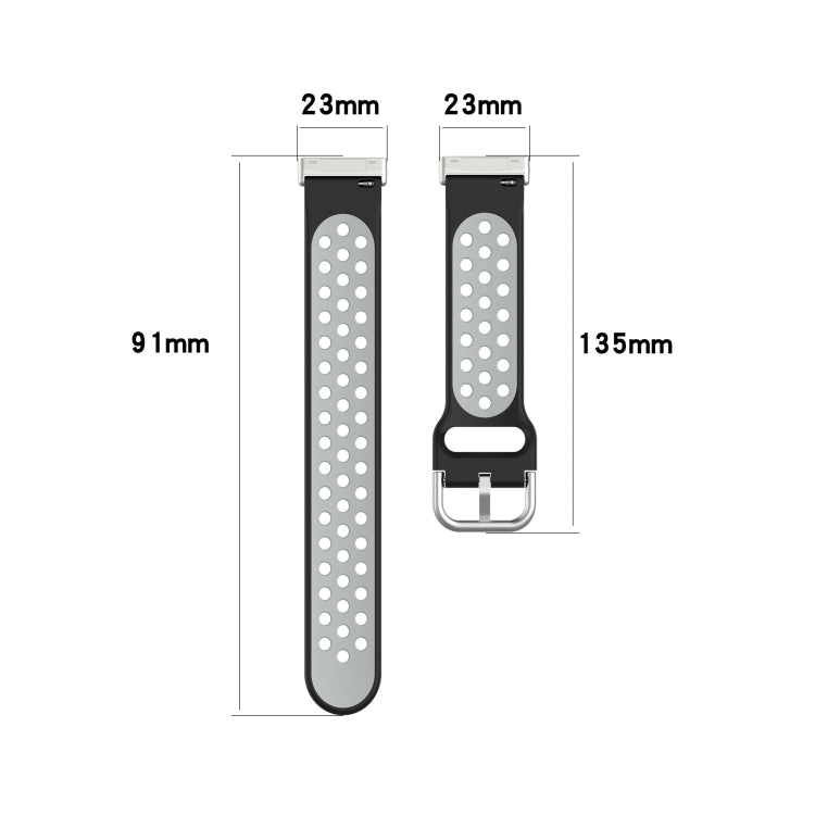 Two-Color Perforated Breathable Silicone Watch Band, Series 2