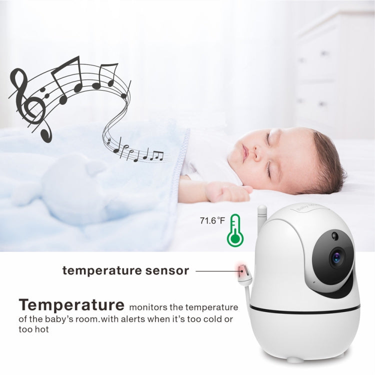 SM50 5 inch Baby Monitor 360-Degree Rotating Wireless Camera Night Vision Intercom Lullaby Monitor