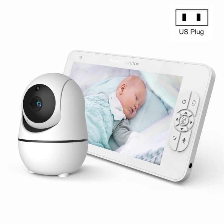 SM70PTZ 7 inch Screen 2.4GHz Wireless Digital Baby Monitor,  Auto Night Vision / Two-way Voice Intercom Reluova