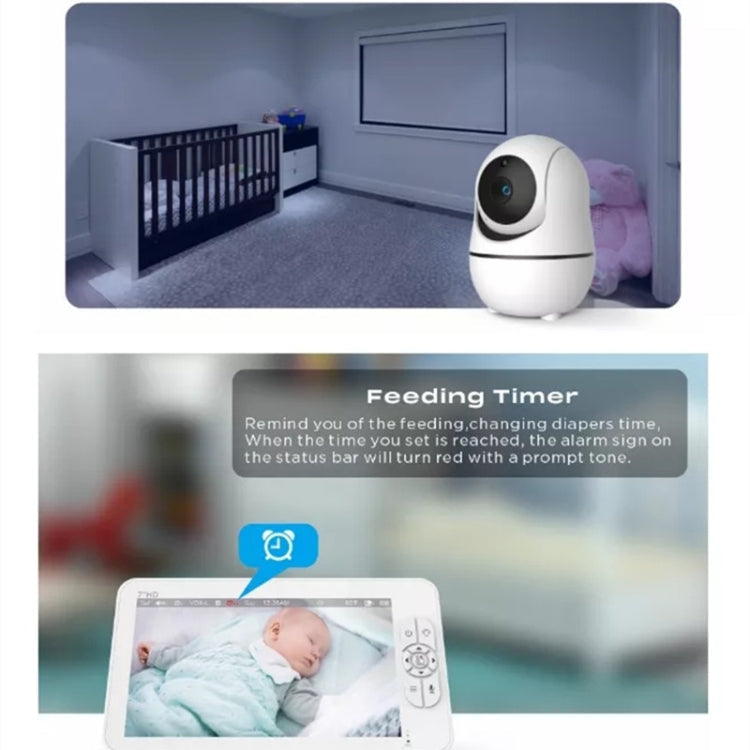 SM70PTZ 7 inch Screen 2.4GHz Wireless Digital Baby Monitor,  Auto Night Vision / Two-way Voice Intercom Reluova