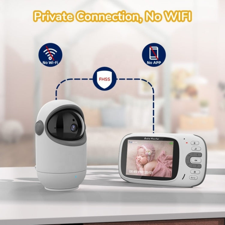 VB802 3.2 inch Baby Monitor Wireless Digital Video Rotating Camera