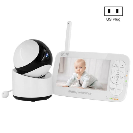 DY55A Built-in Lullabies Video Babyphone 5 inch Screen Digital Wireless Baby Monitor Camera