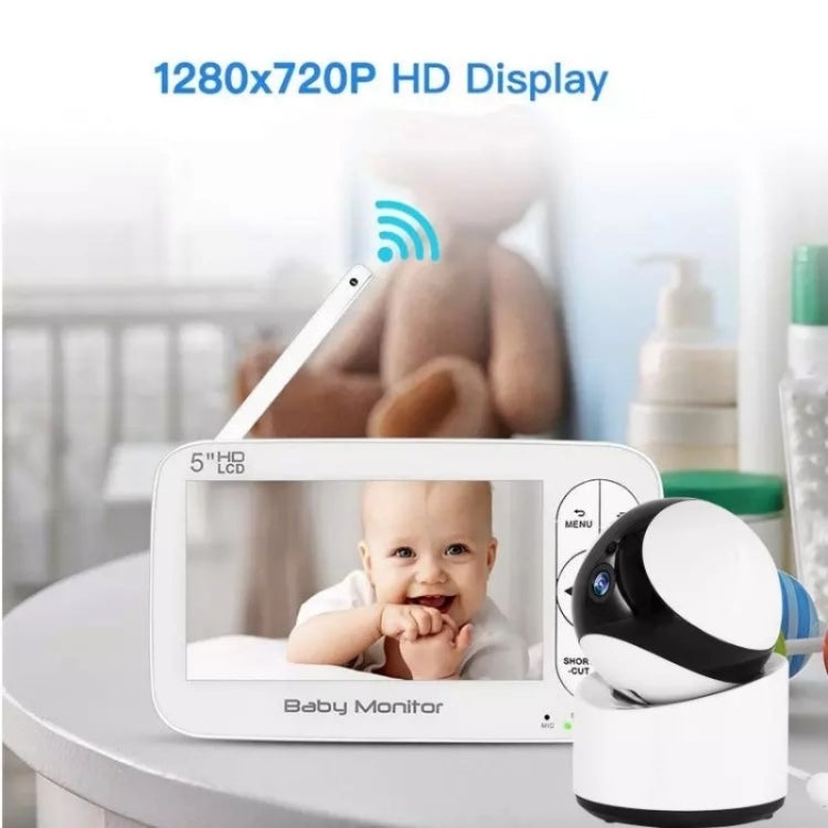 DY55A Built-in Lullabies Video Babyphone 5 inch Screen Digital Wireless Baby Monitor Camera