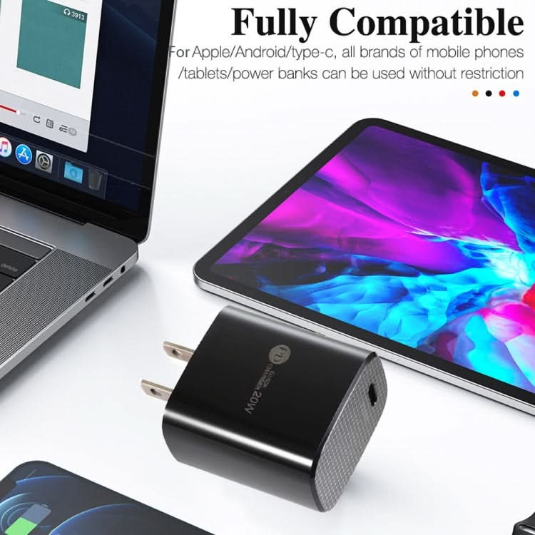 PD11 Mini Single Port PD3.0 USB-C / Type-C 20W Fast Charger for iPhone / iPad Series, US Plug