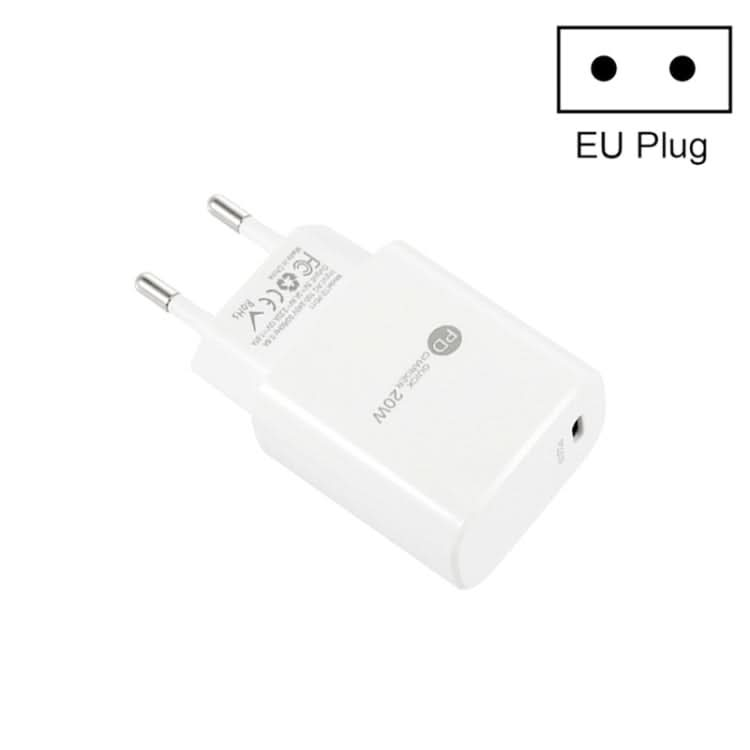 PD11 Mini Single Port PD3.0 USB-C / Type-C 20W Fast Charger for iPhone / iPad Series, EU Plug