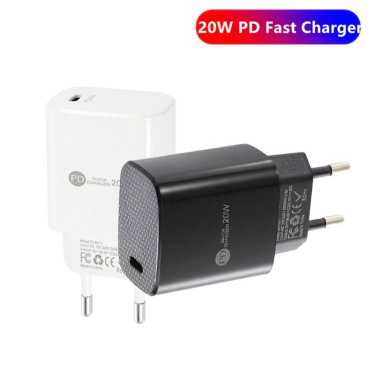 PD11 Mini Single Port PD3.0 USB-C / Type-C 20W Fast Charger for iPhone / iPad Series, EU Plug