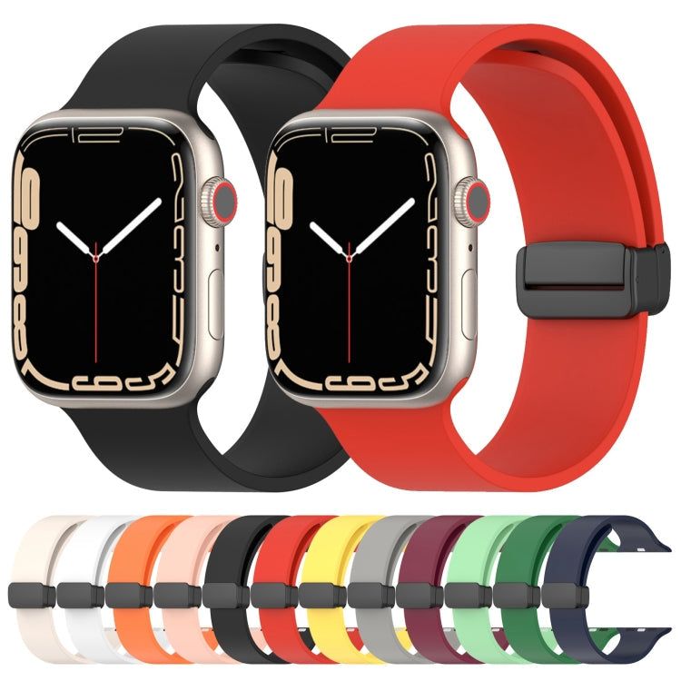 Magnetic Black Buckle Smooth Silicone Watch Band, Series 1