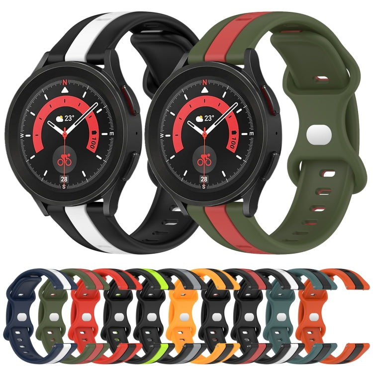 20mm Butterfly Buckle Two-Color Silicone Watch Band, Series 1-Reluova