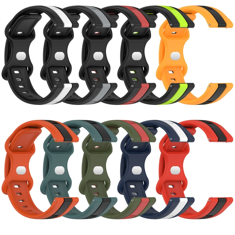 20mm Butterfly Buckle Two-Color Silicone Watch Band, Series 2-Reluova