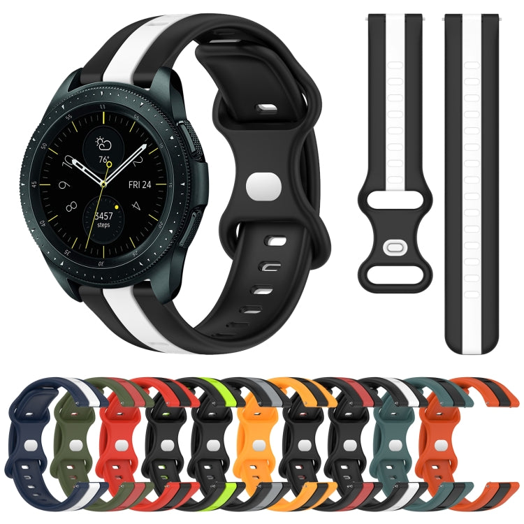 20mm Butterfly Buckle Two-Color Silicone Watch Band, Series 3-Reluova