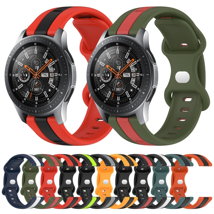 22mm Butterfly Buckle Two-Color Silicone Watch Band, Series 2-Reluova