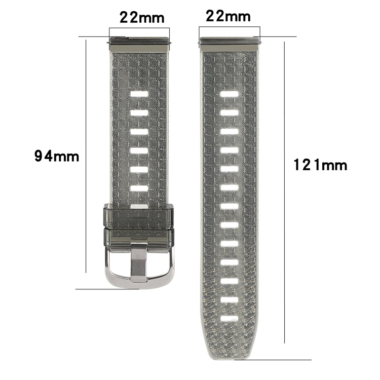 22mm Transparent Shiny Diamond TPU Watch Band-Reluova