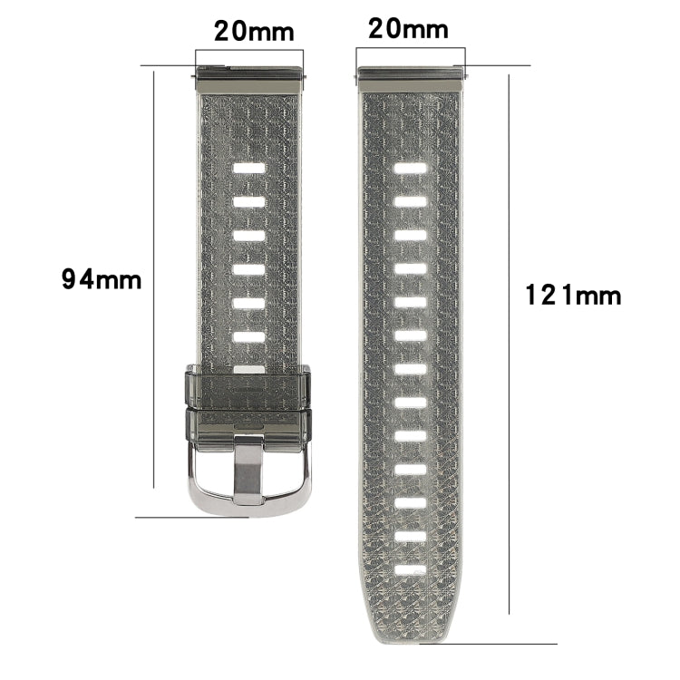 20mm Transparent Shiny Diamond TPU Watch Band, Series 1-Reluova