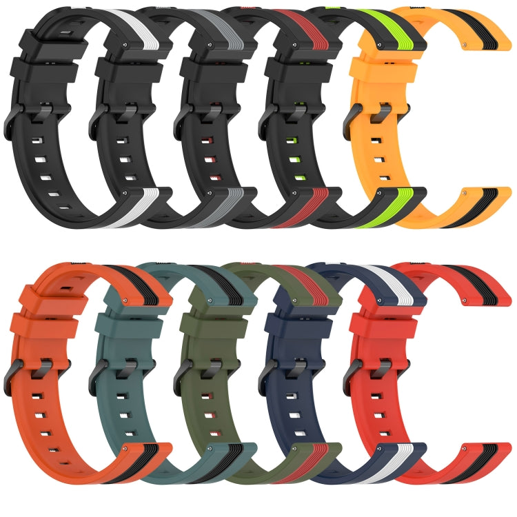 20mm Vertical Two-Color Silicone Watch Band, Series 1-Reluova