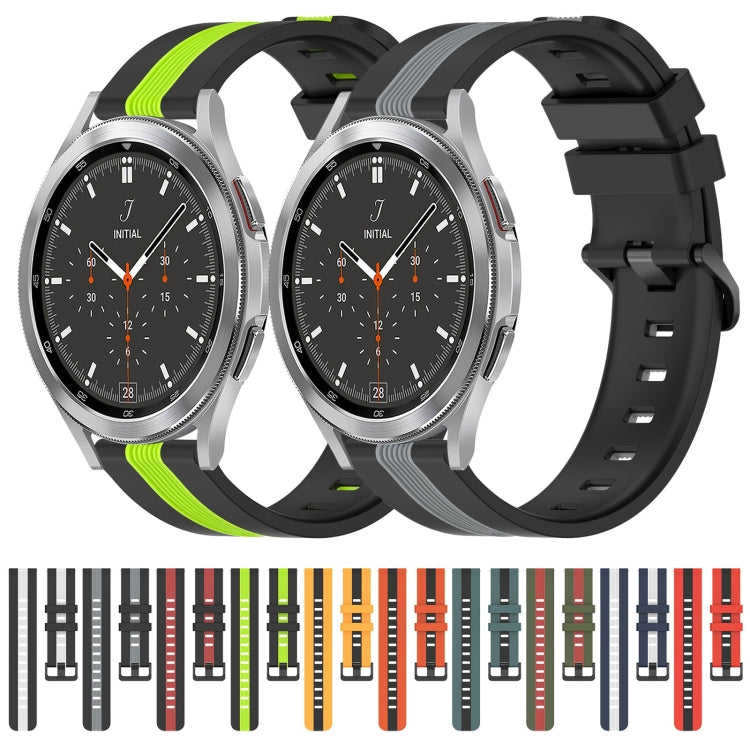 20mm Vertical Two-Color Silicone Watch Band, Series 4-Reluova