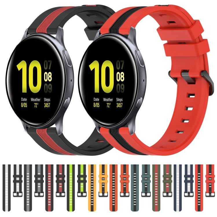 20mm Vertical Two-Color Silicone Watch Band, Series 3-Reluova