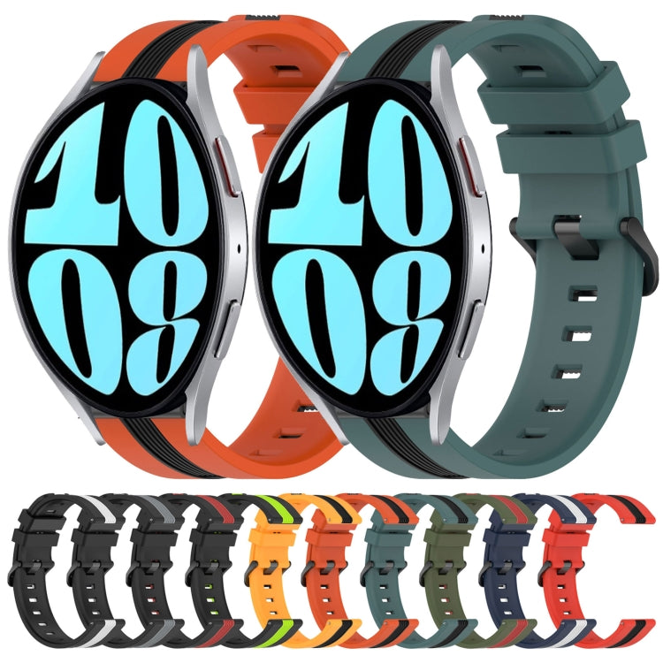 20mm Vertical Two-Color Silicone Watch Band, Series 4-Reluova