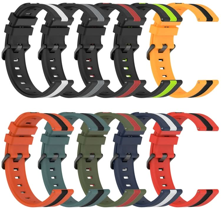 20mm Vertical Two-Color Silicone Watch Band, Series 3