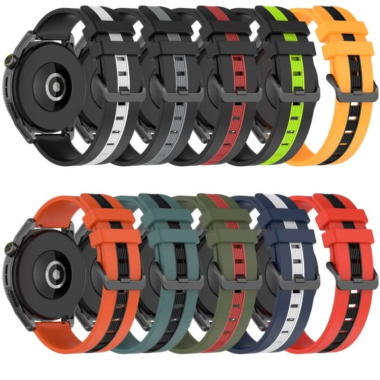 20mm Vertical Two-Color Silicone Watch Band, Series 4